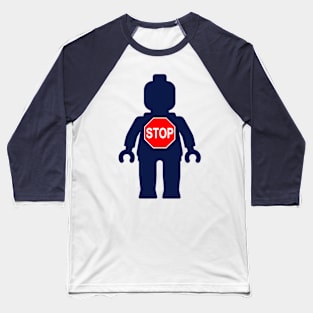 Minifig with Stop Sign Baseball T-Shirt